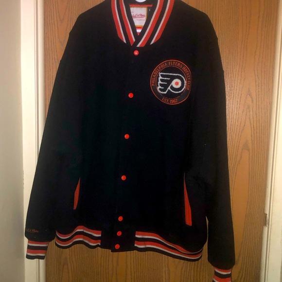 EST 1967 PHILADELPHIA FLYERS BRAUD WAY BULLIES HEAVY WOOL JACKET MITCHELL&NESS - Picture 3 of 4